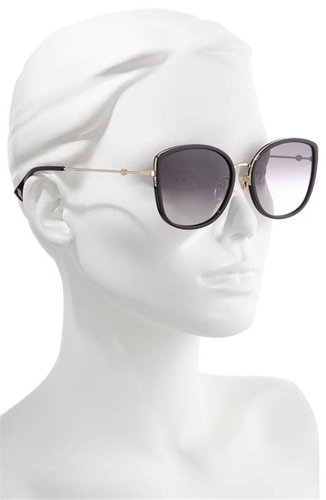 gucci gradient diamantissima cat-eye sunglasses black|Gucci 54mm Gradient Cat Eye Sunglasses .